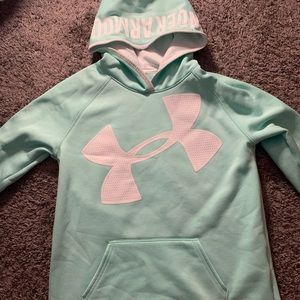 Under Armour light teal hoodie